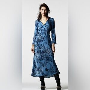 Zara Blue Floral Dress